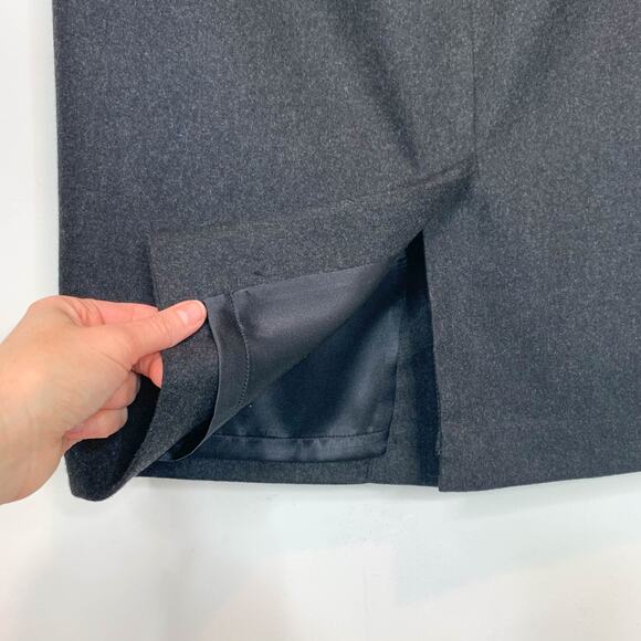 VTG RALPH LAUREN BLACK LABEL high waist pencil skirt buttons charcoal 2375 - Picture 11 of 12